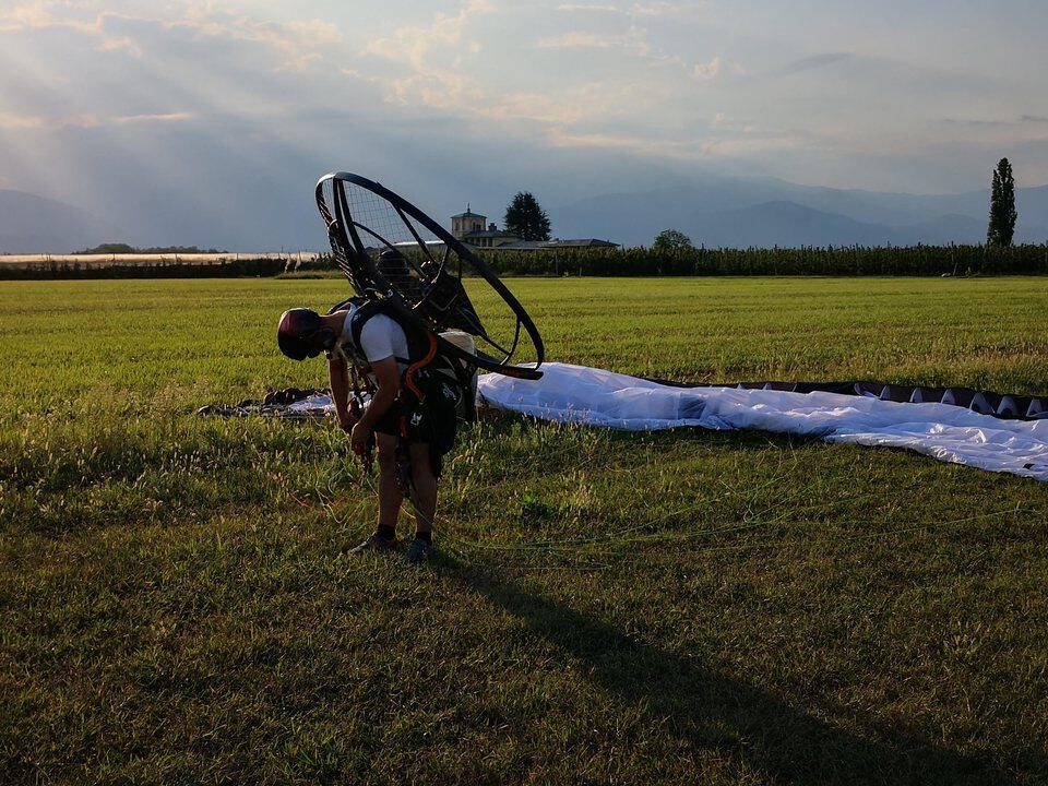 Préparation au soleil couchant